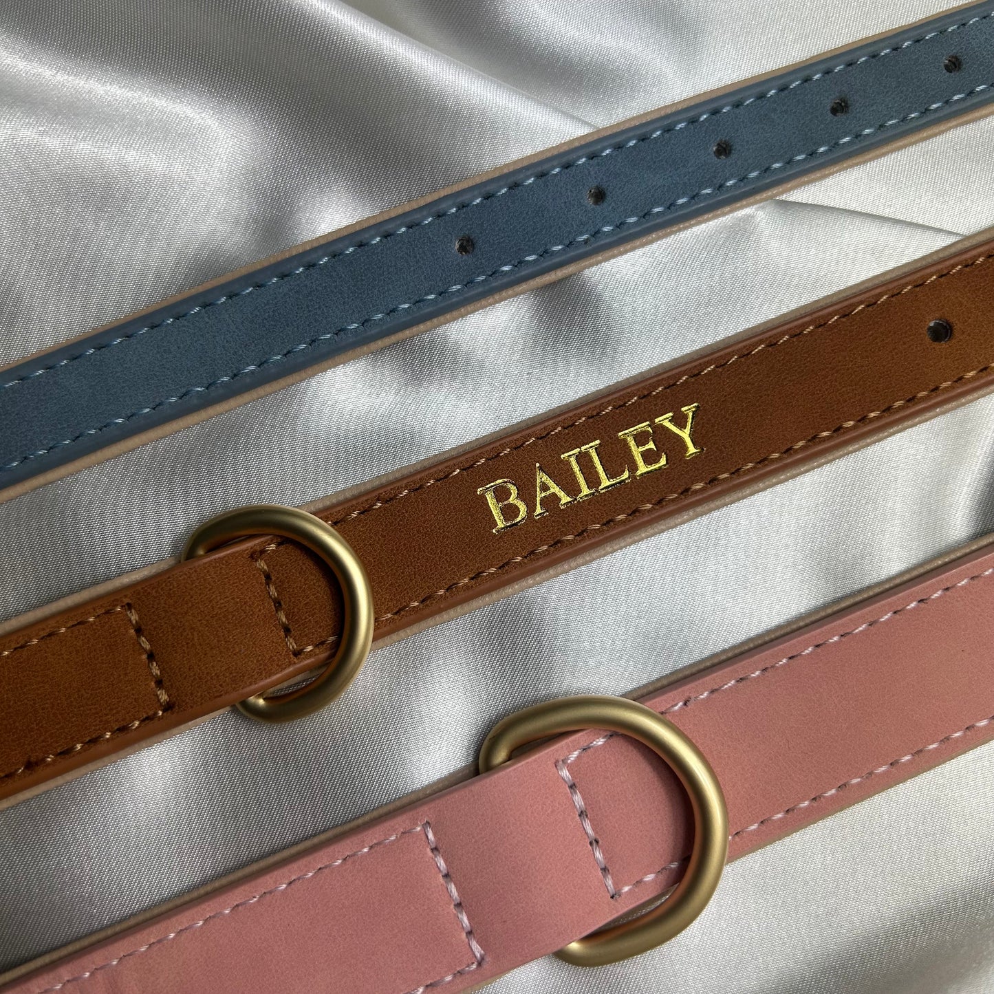 Personalised Vegan Suede Leather Dog Collar & Lead Set