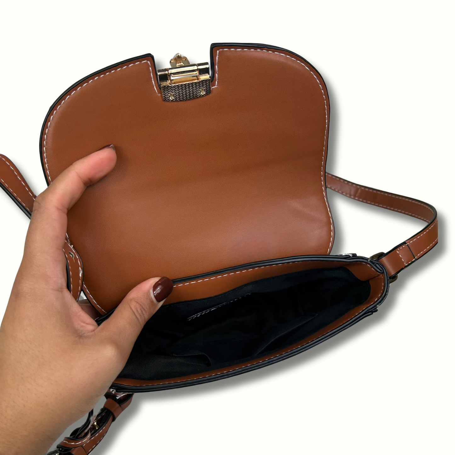 Personalised Vegan Leather Canvas Crossbody Bag