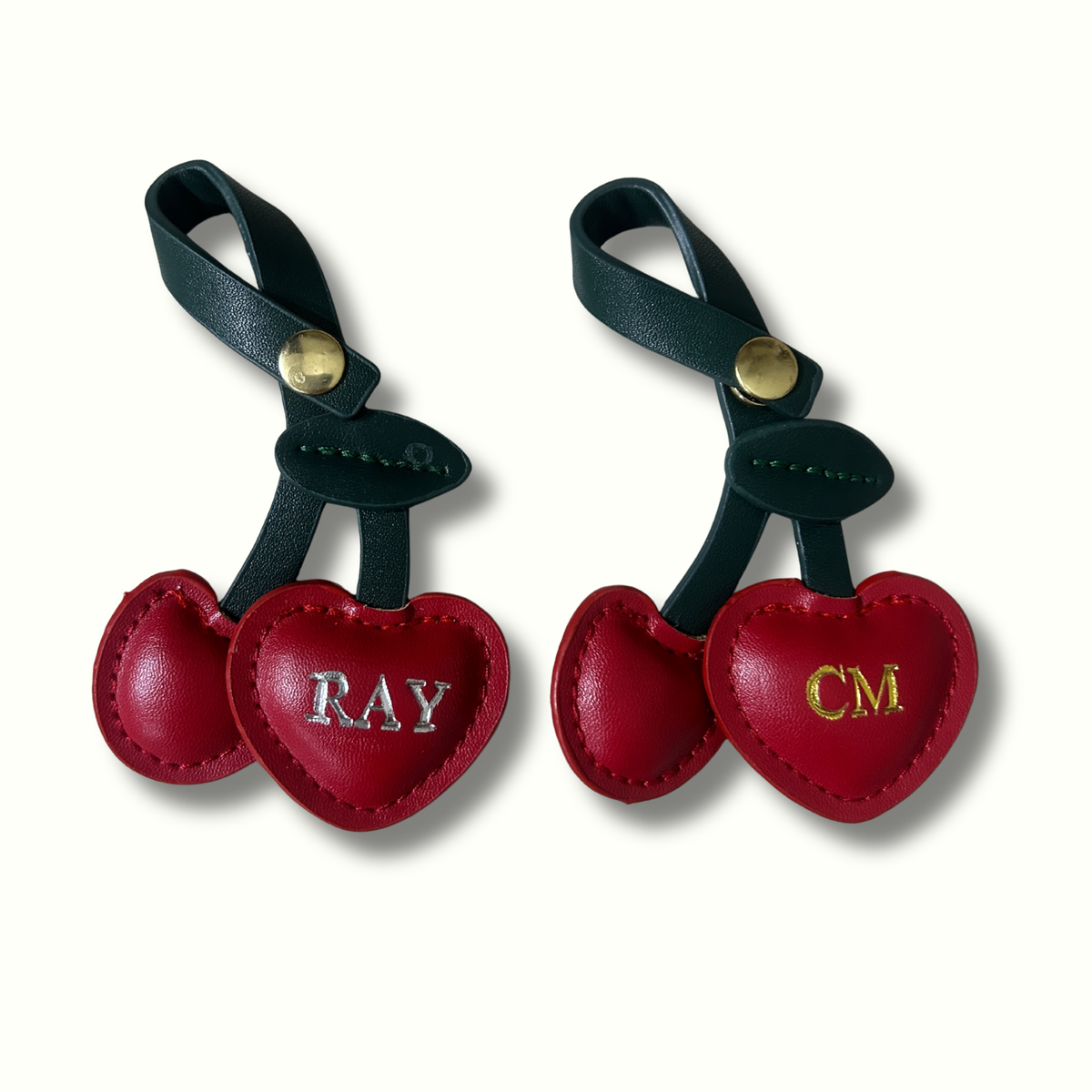 Personalised Cherries Bag Charm