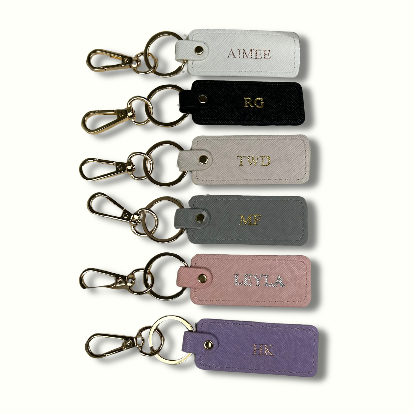 Personalised Vegan Leather Keychain