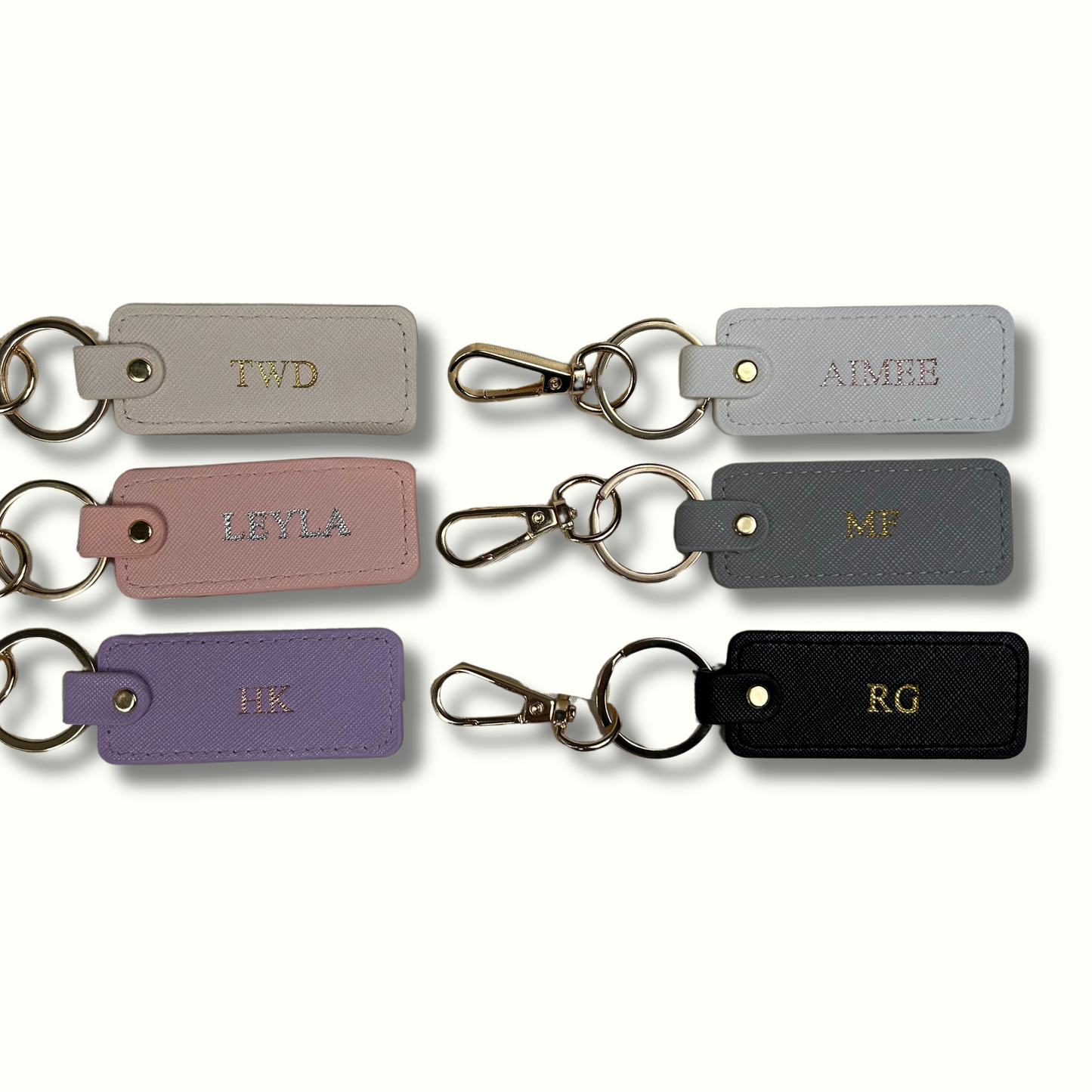 Personalised Vegan Leather Keychain