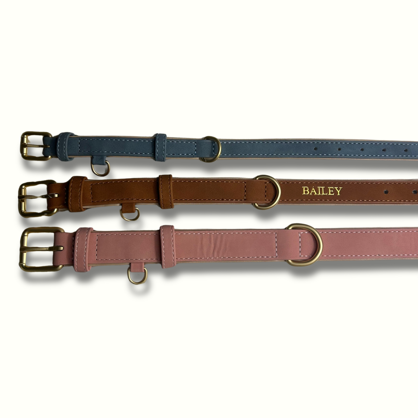 Personalised Vegan Suede Leather Dog Collar & Lead Set