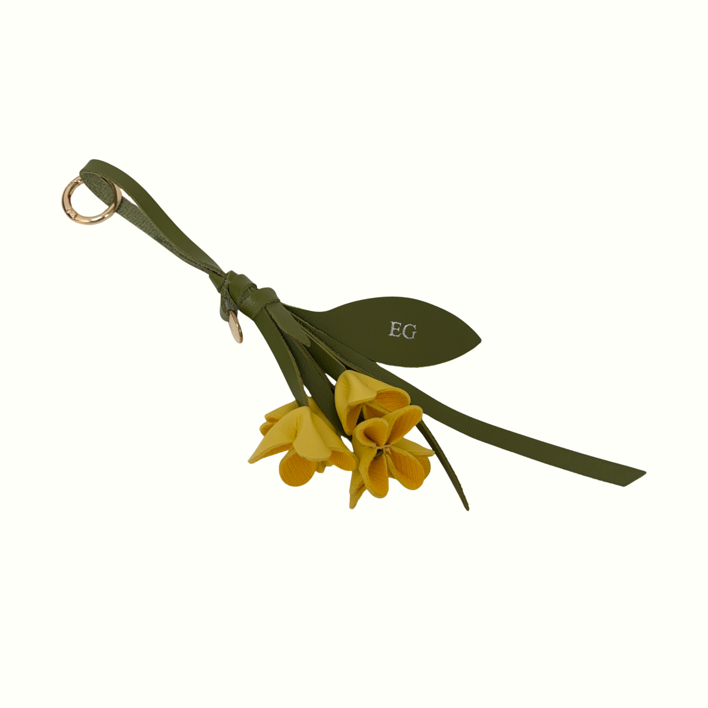 Personalised Flower Bag Charm