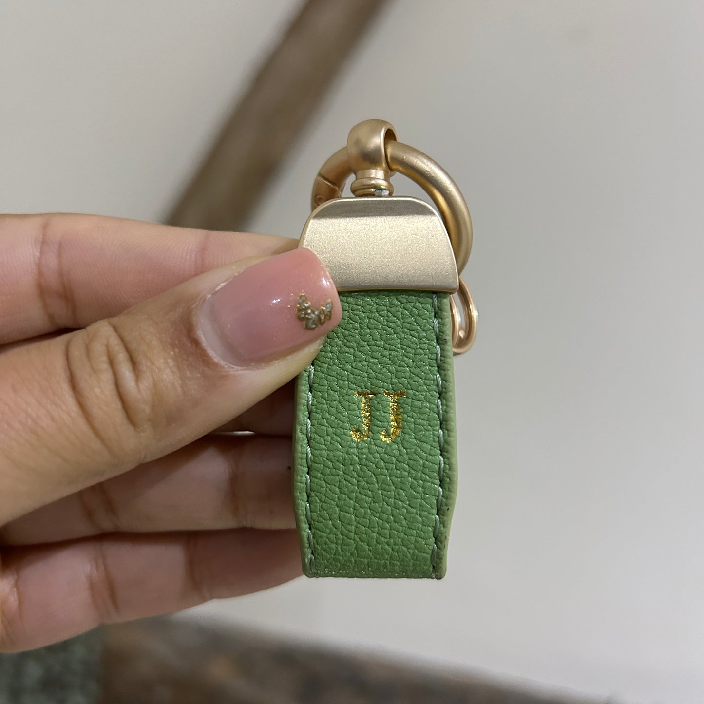 Fruit Charm Keychain - Strawberry/ Gold - JJ