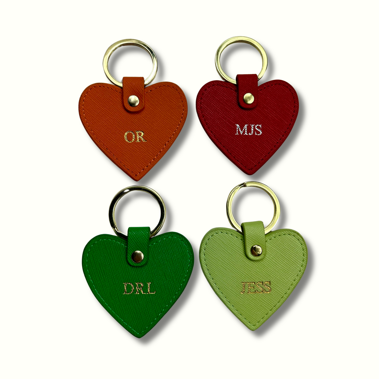Personalised Leather Heart Keychain