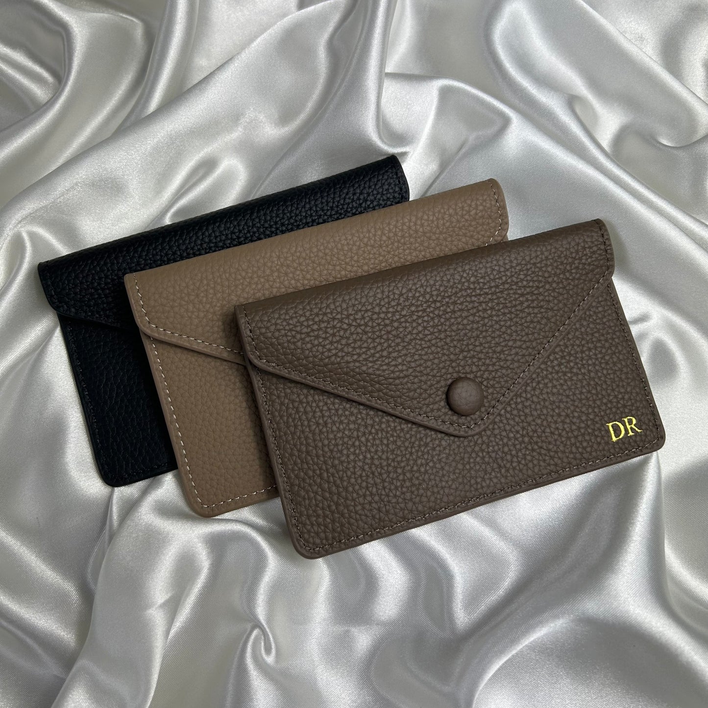 Personalised Leather Flap Cardholder