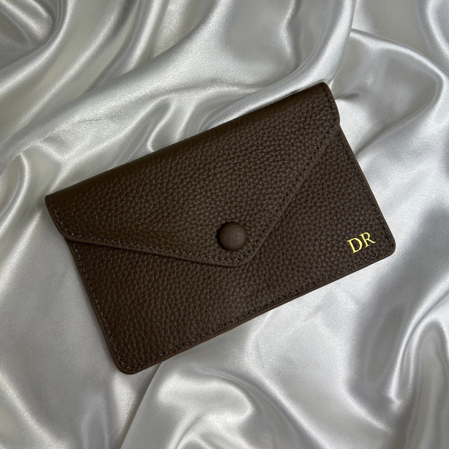 Personalised Leather Flap Cardholder