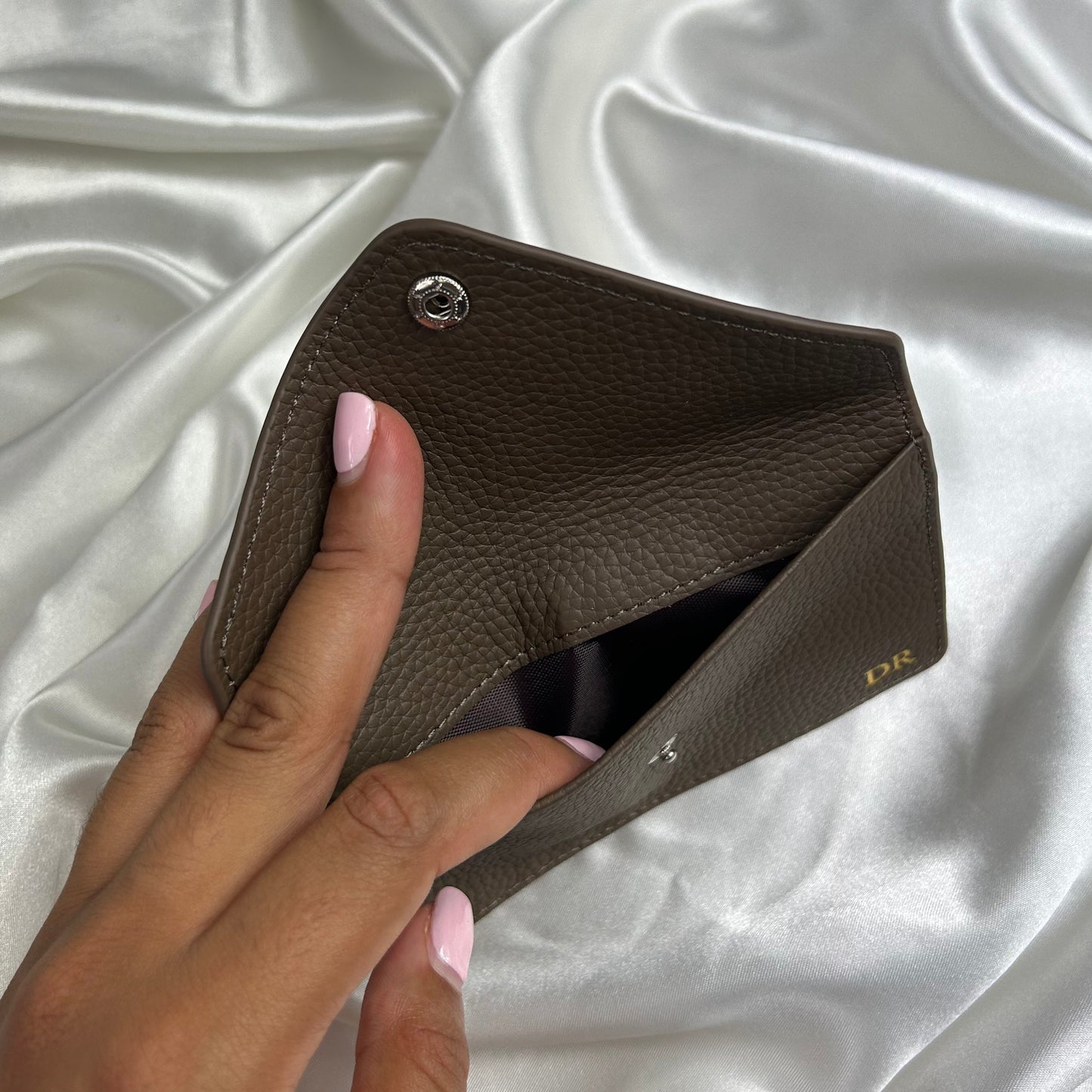 Personalised Leather Flap Cardholder