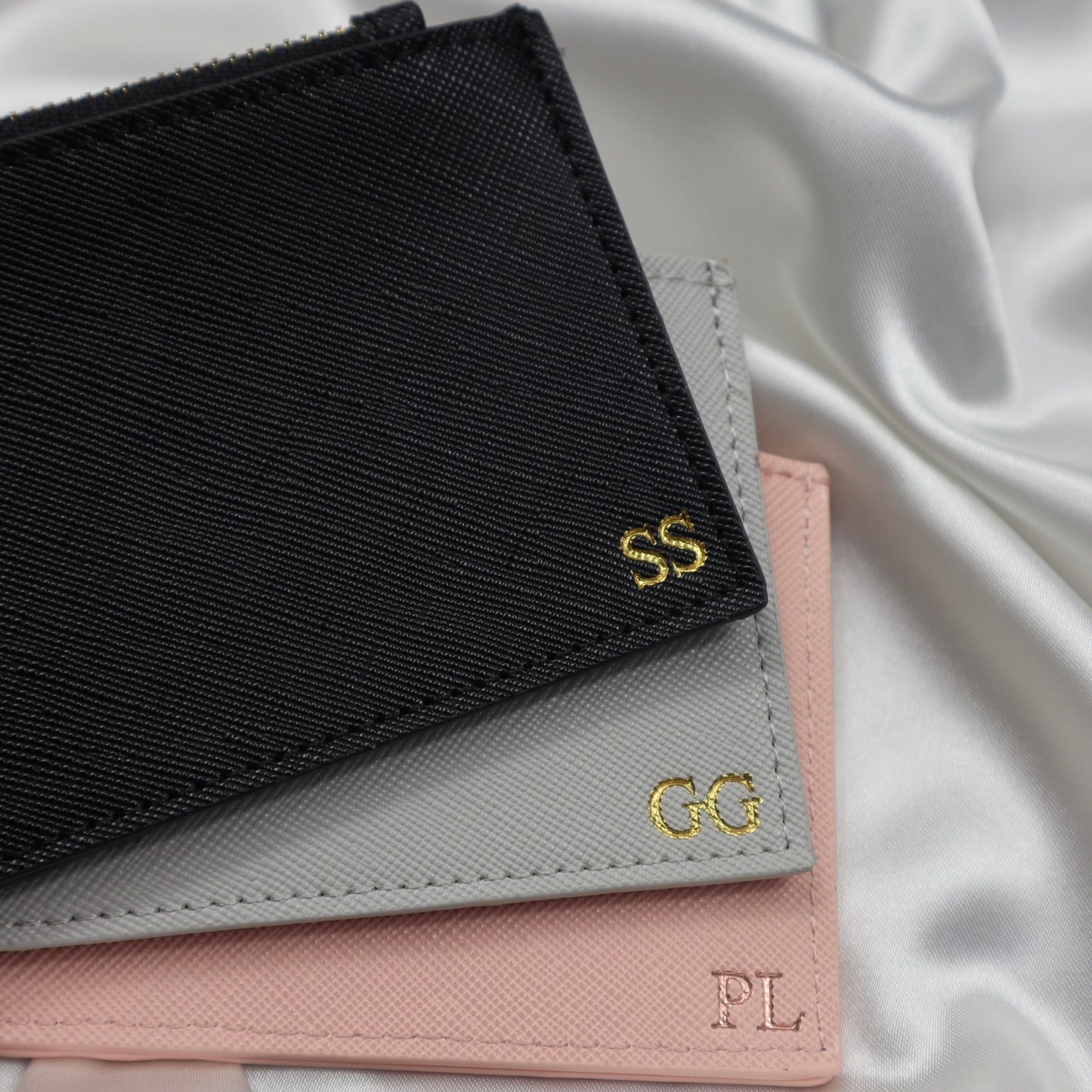 Personalised Vegan Leather Zip Cardholder