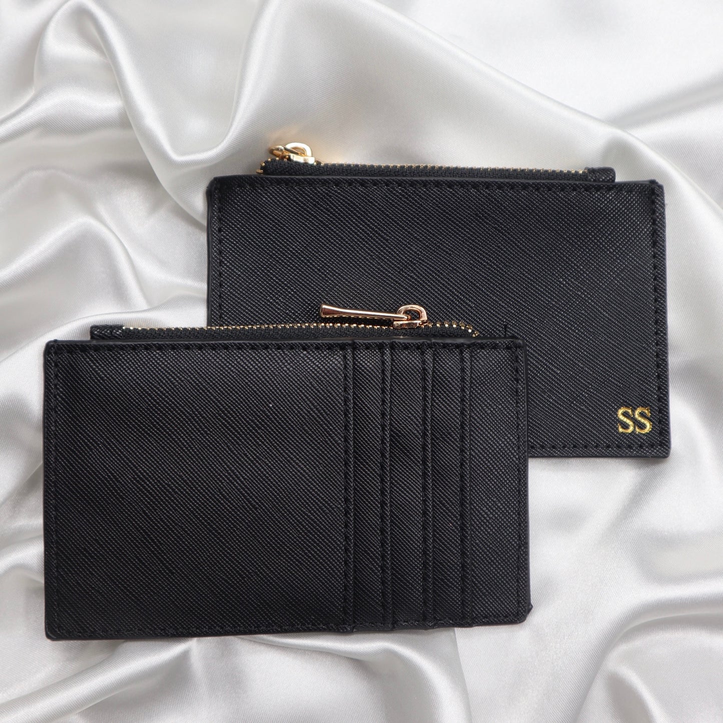 Personalised Vegan Leather Zip Cardholder