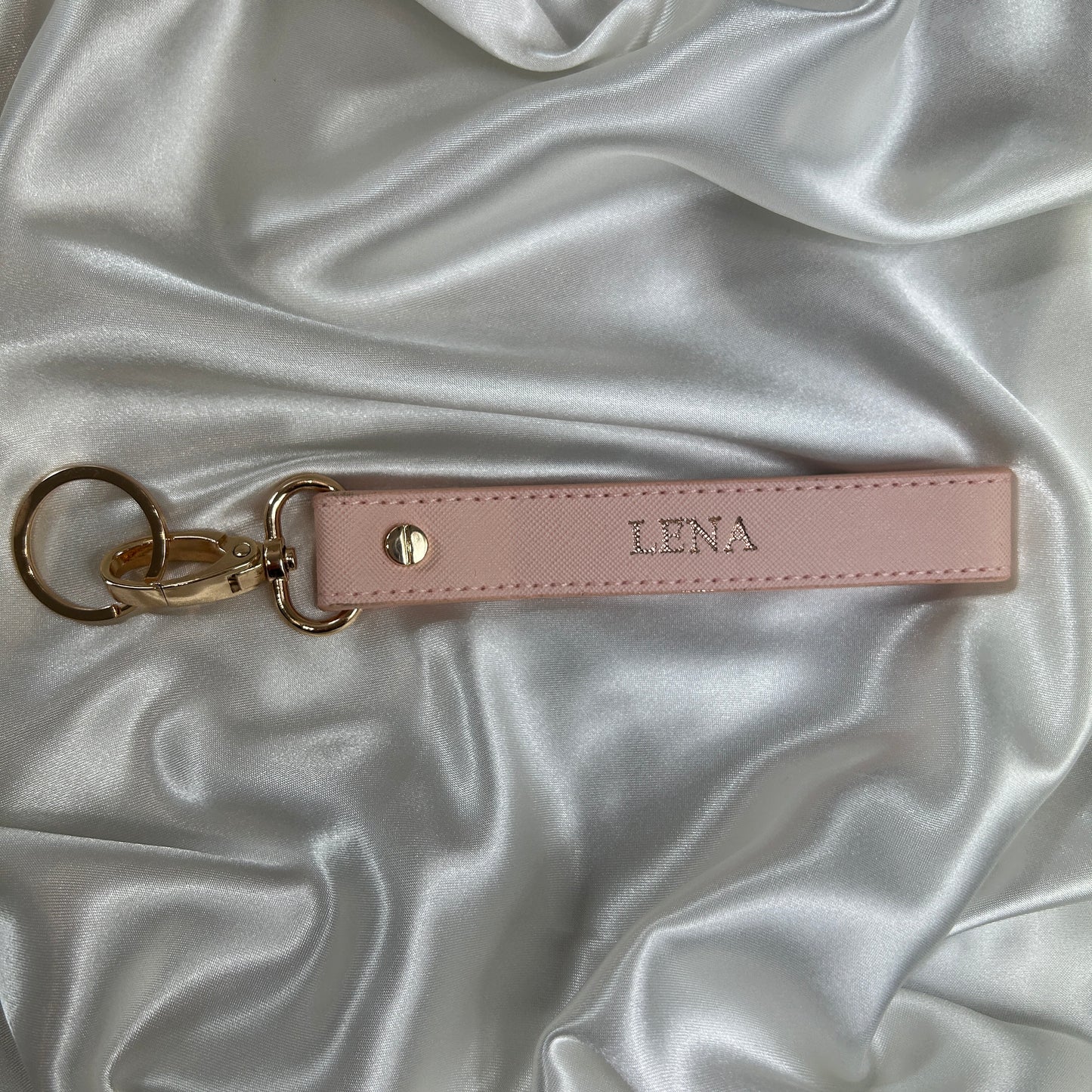 Wristlet Keychain - Pink/ Rose Gold - LENA