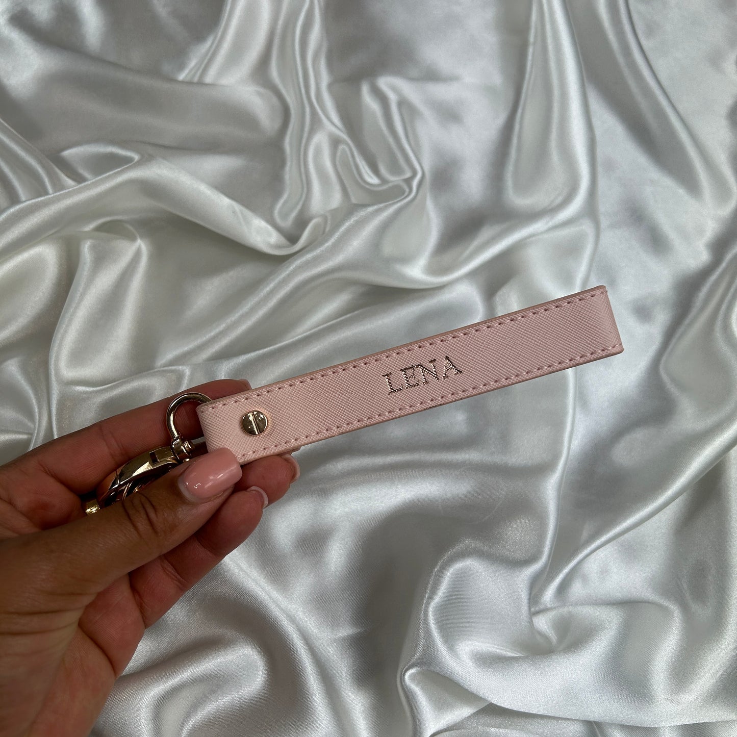 Wristlet Keychain - Pink/ Rose Gold - LENA