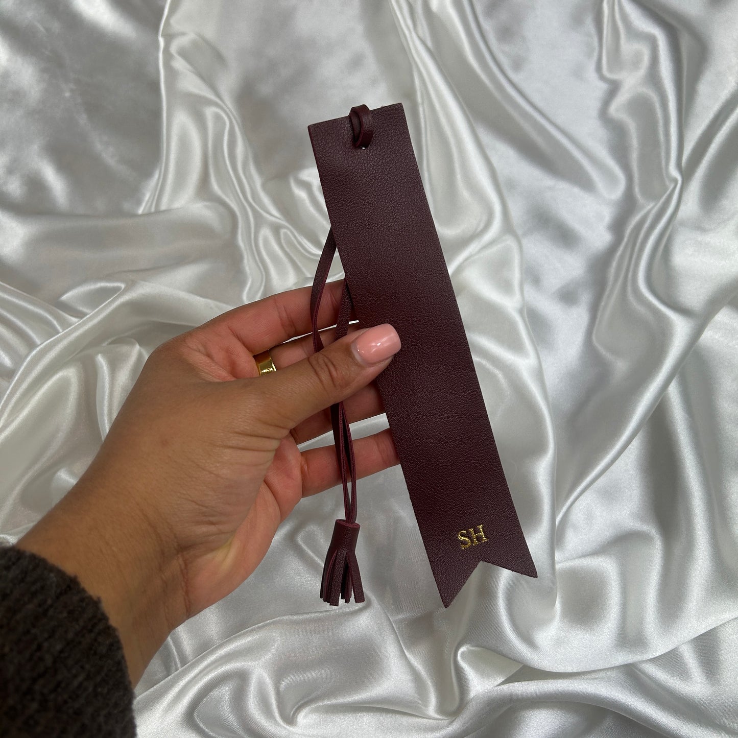 Tassel Bookmark - Burgundy/ Gold - SH