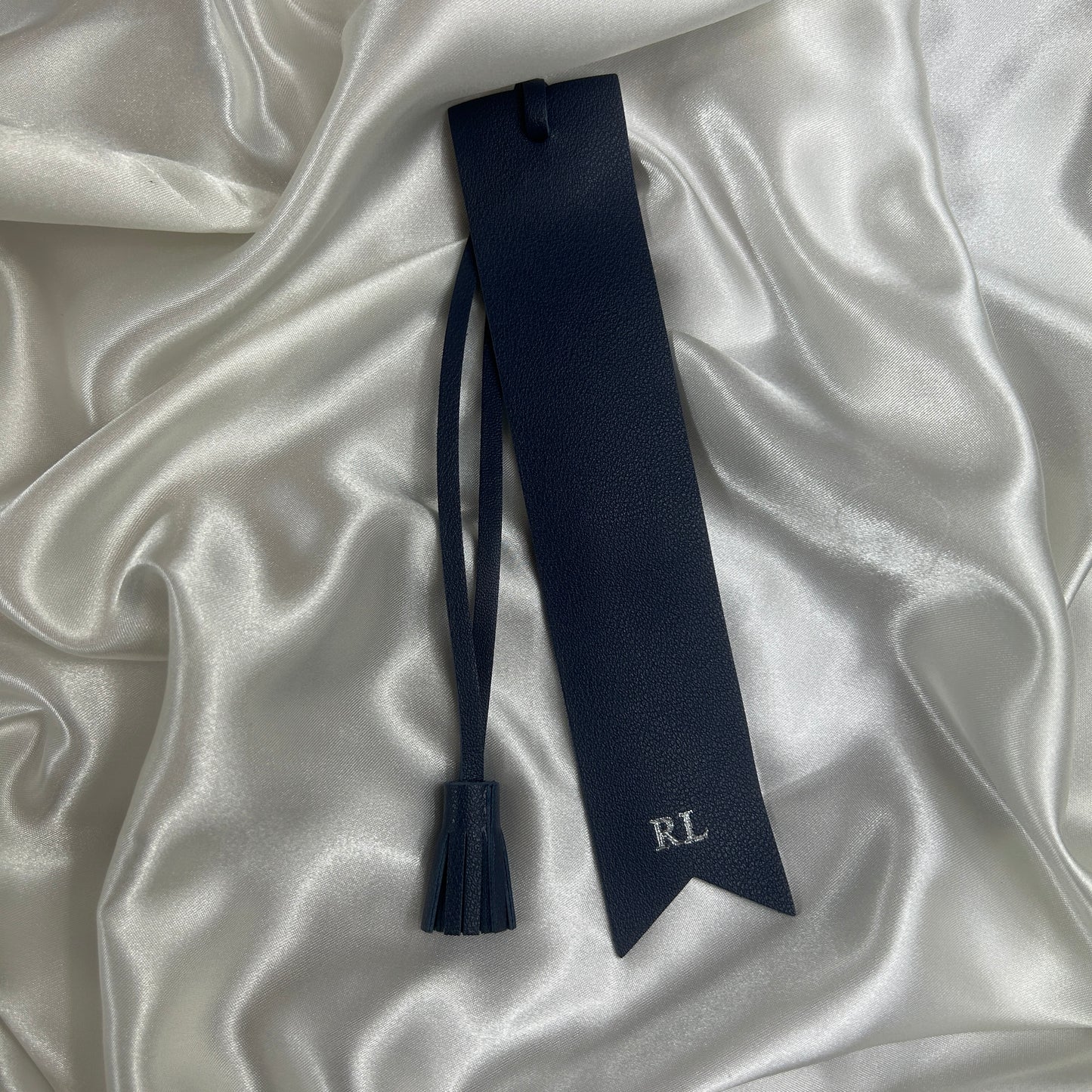 Tassel Bookmark - Navy/ Silver - RL