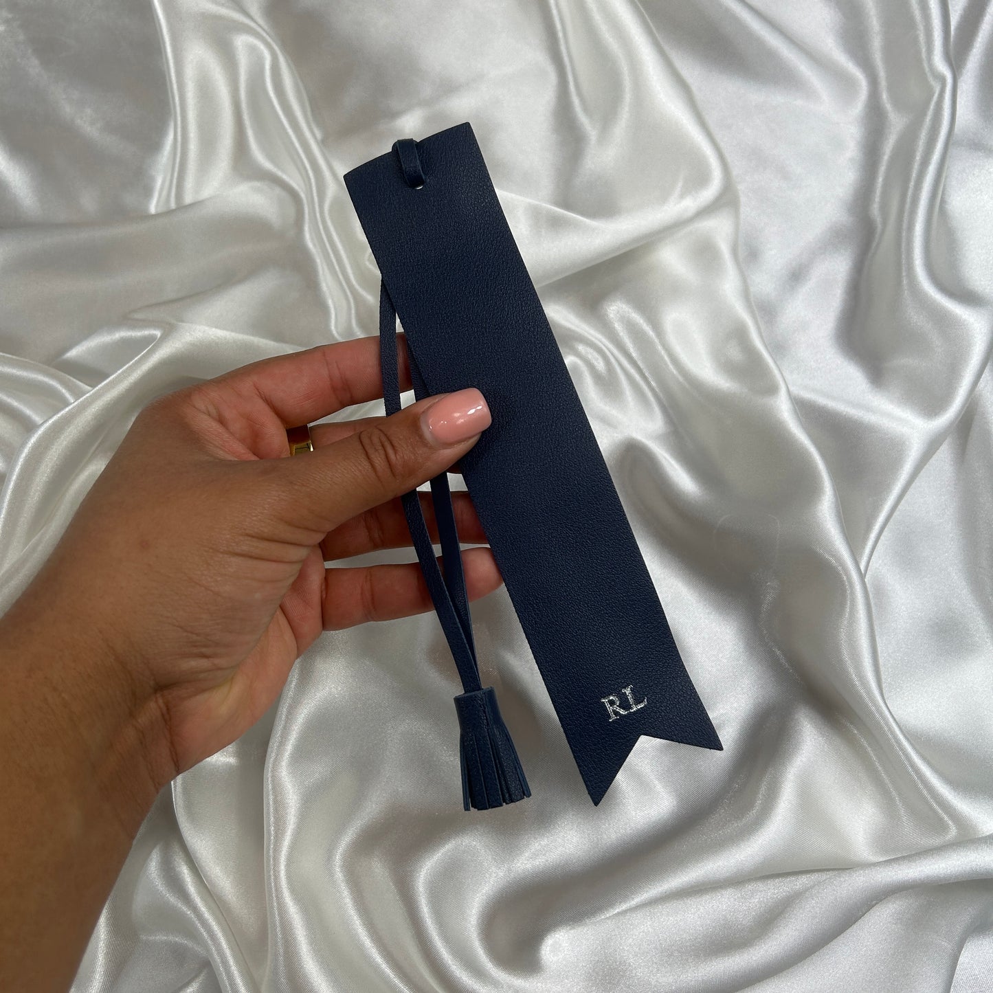 Tassel Bookmark - Navy/ Silver - RL