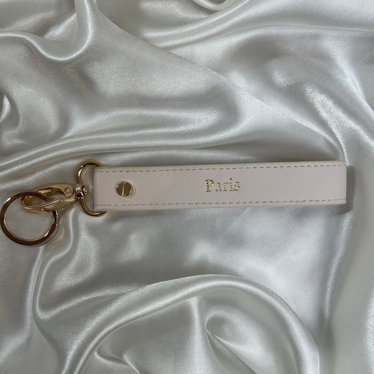 Wristlet Keychain - Oyster/ Gold - Paris