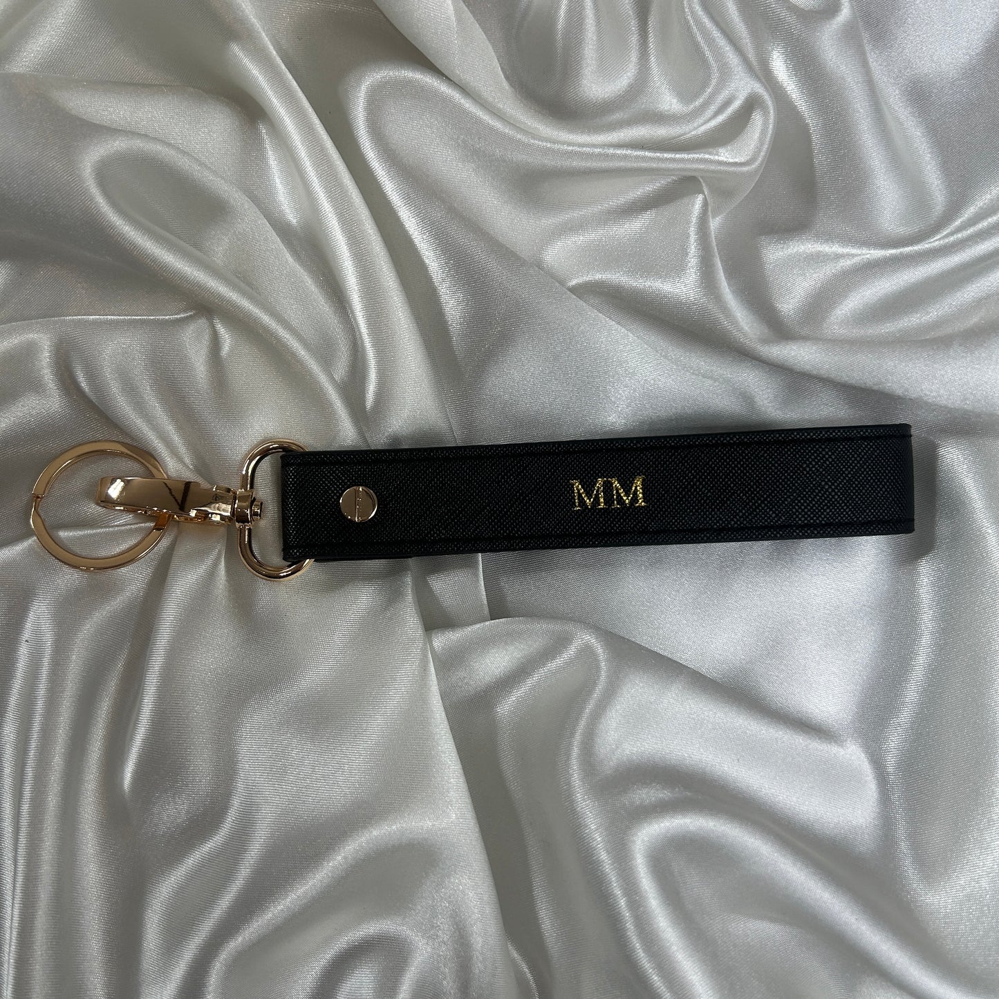 Wristlet Keychain - Black/ Gold - MM