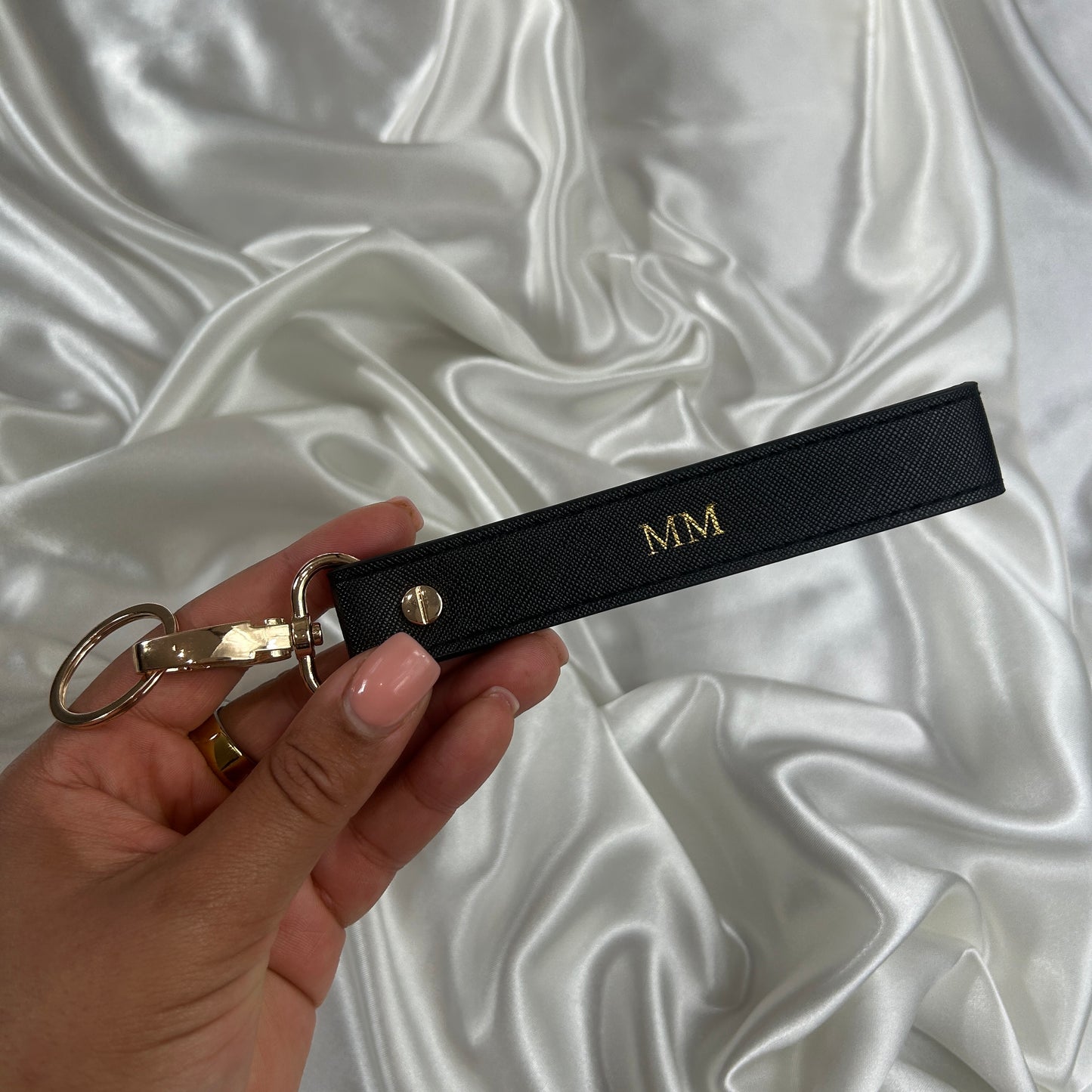 Wristlet Keychain - Black/ Gold - MM
