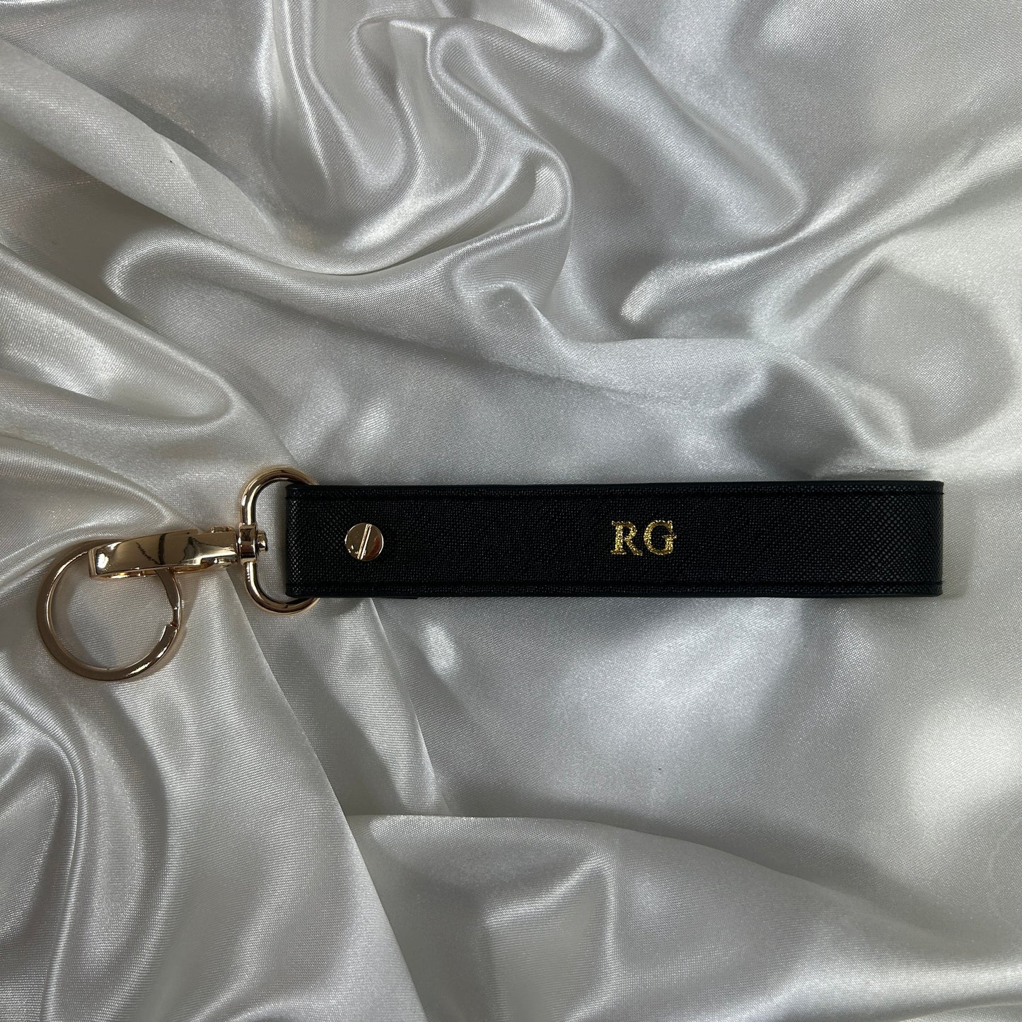 Wristlet Keychain - Black/ Gold - RG