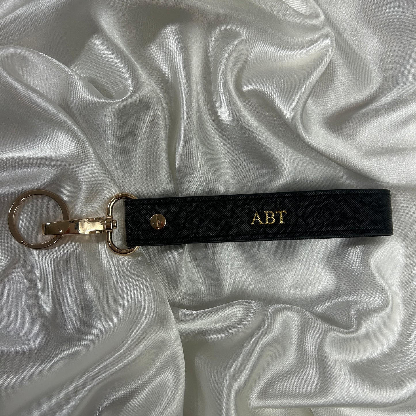 Wristlet Keychain - Black/ Gold - ABT