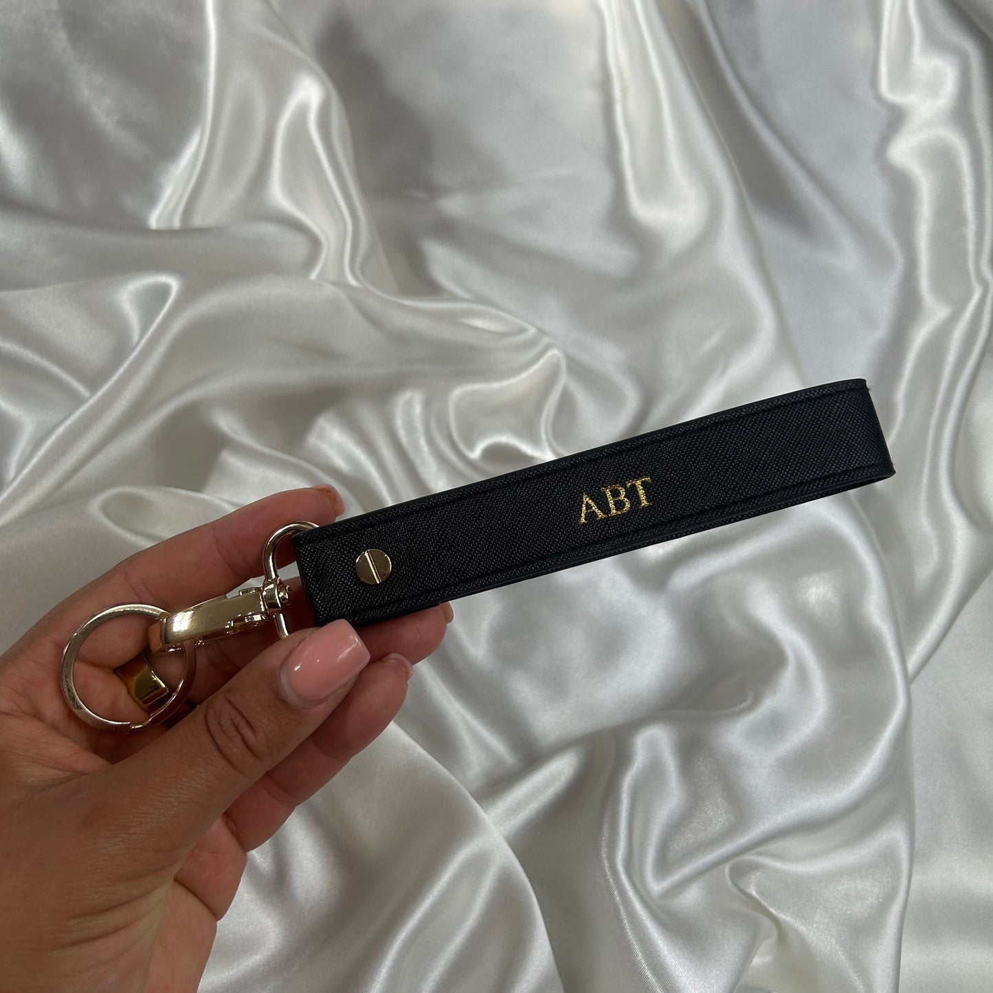 Wristlet Keychain - Black/ Gold - ABT