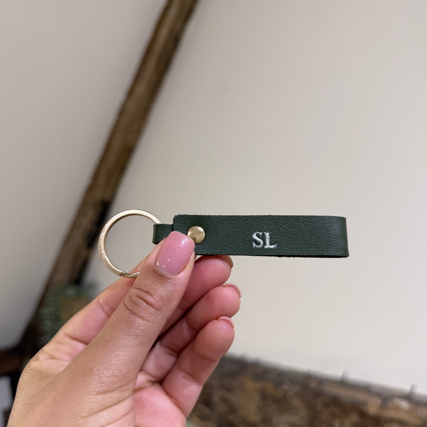 Loop Keychain - Khaki/ Silver - SL