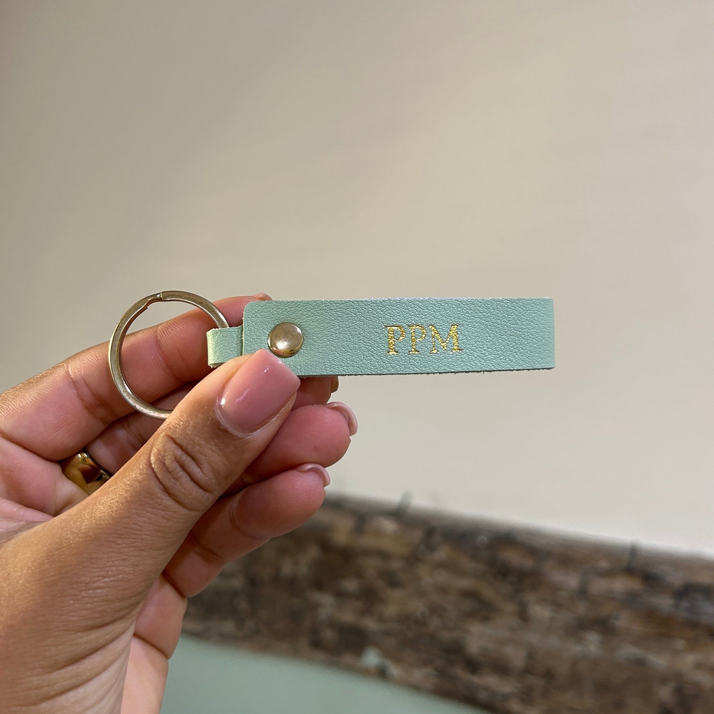 Loop Keychain - Mint Green/ Rose Gold - PPM