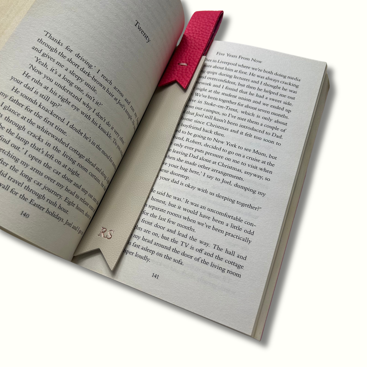 Personalised Vegan Leather Loop Bookmark