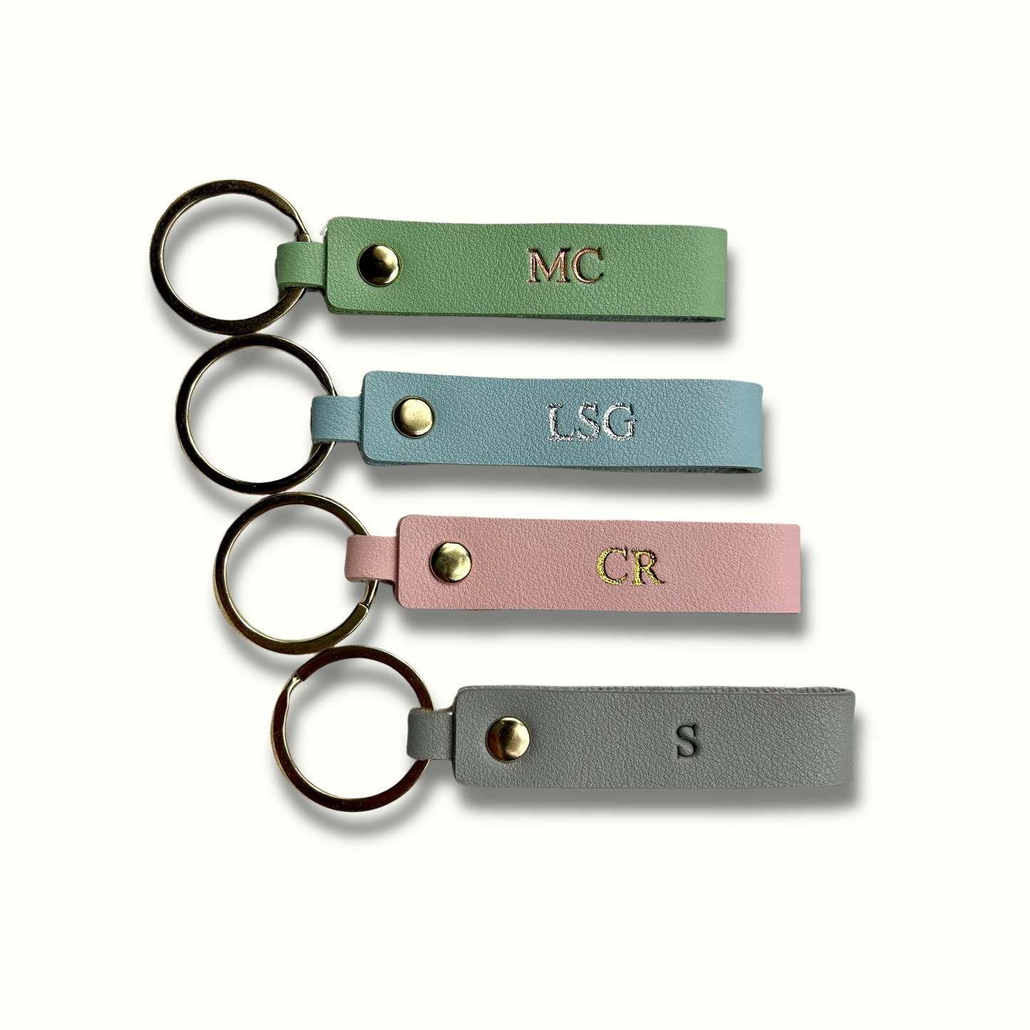 Personalised Vegan Leather Loop Keychain