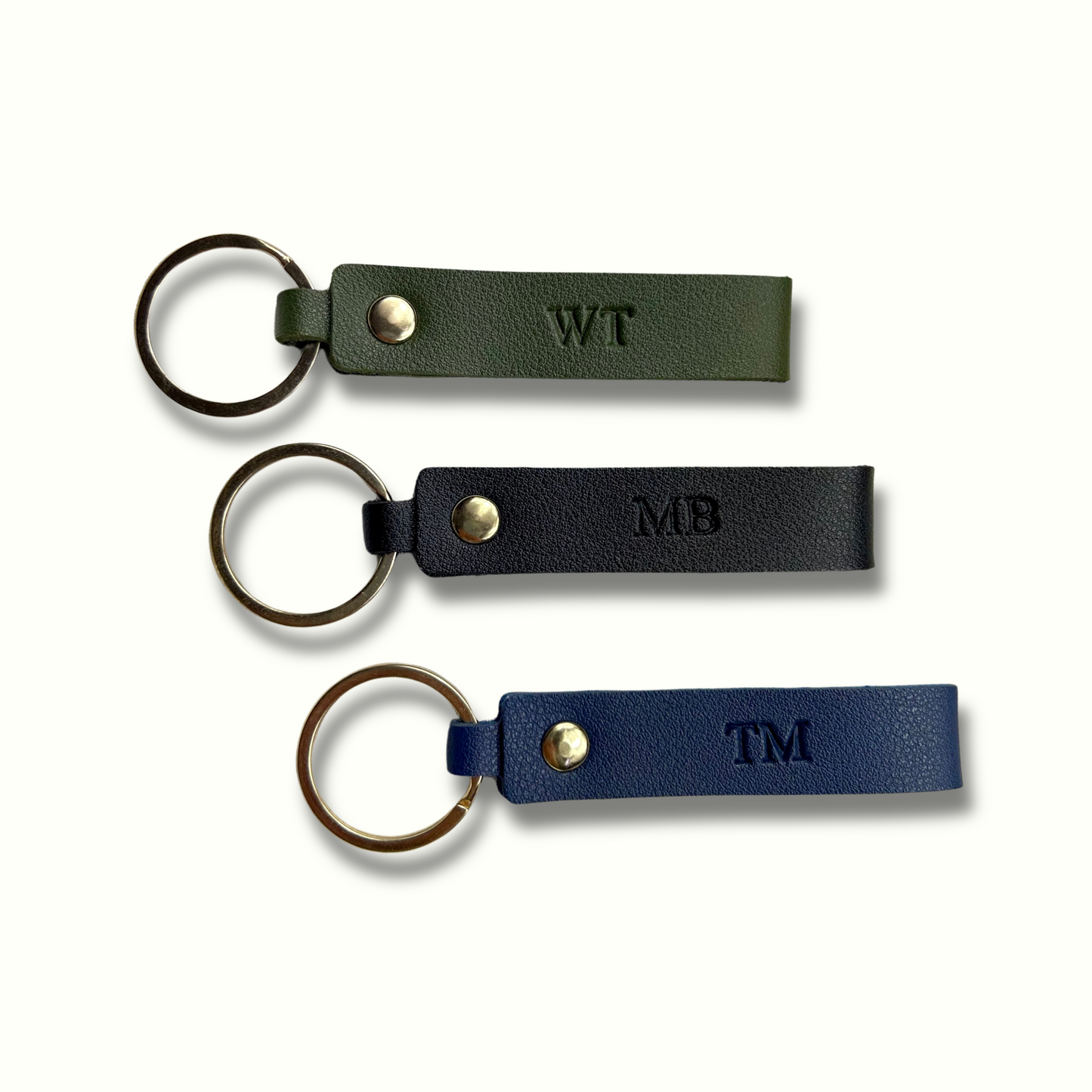 Personalised Vegan Leather Loop Keychain