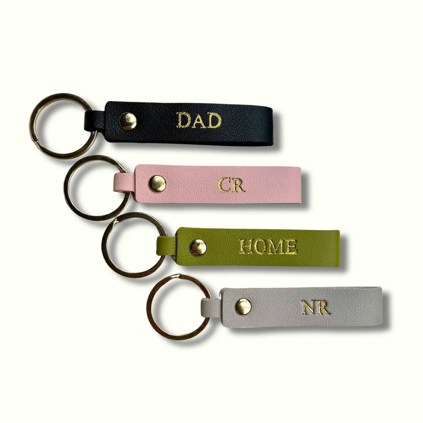 Personalised Vegan Leather Loop Keychain