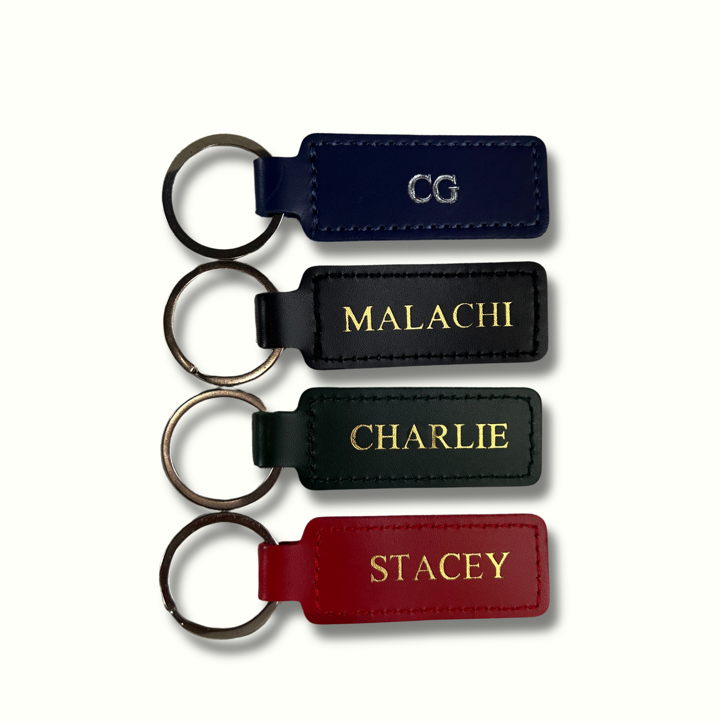 Personalised Vegan Leather Keychain