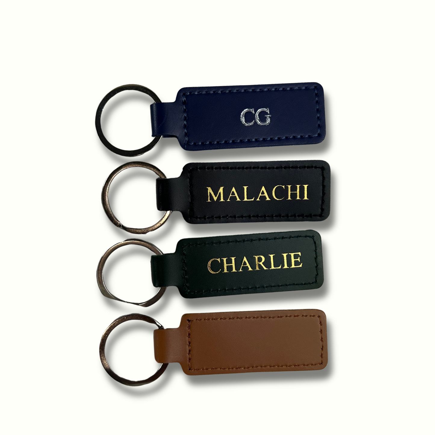 Personalised Vegan Leather Keychain