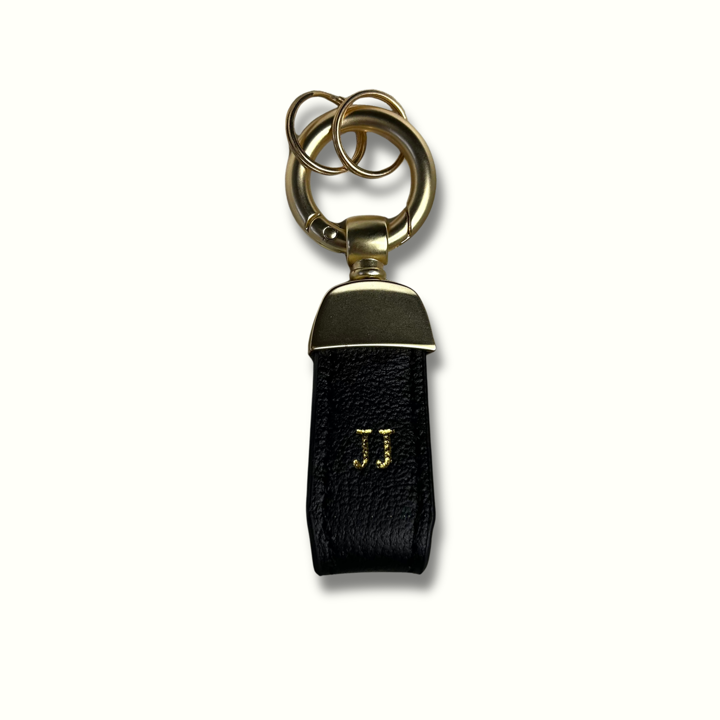 Personalised Leather Short Loop Keychain