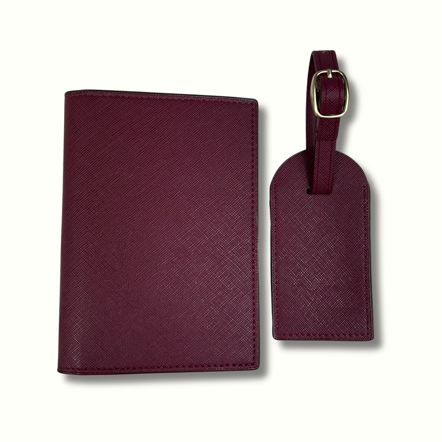 Personalised Vegan Leather Travel Set