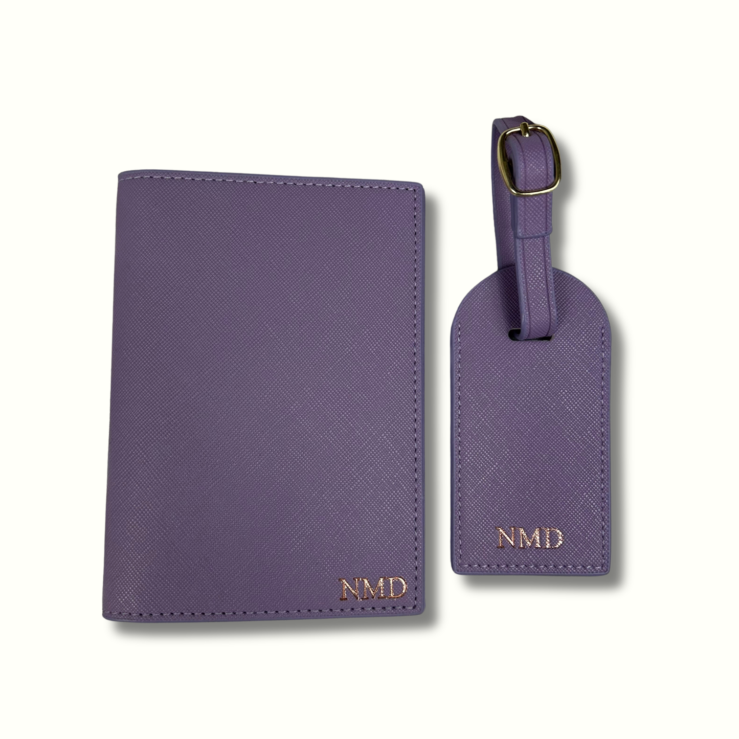 Personalised Vegan Leather Travel Set