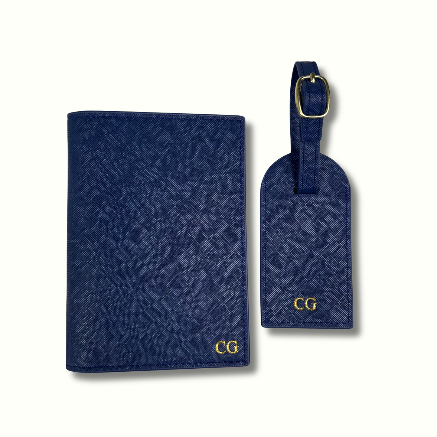 Personalised Vegan Leather Travel Set