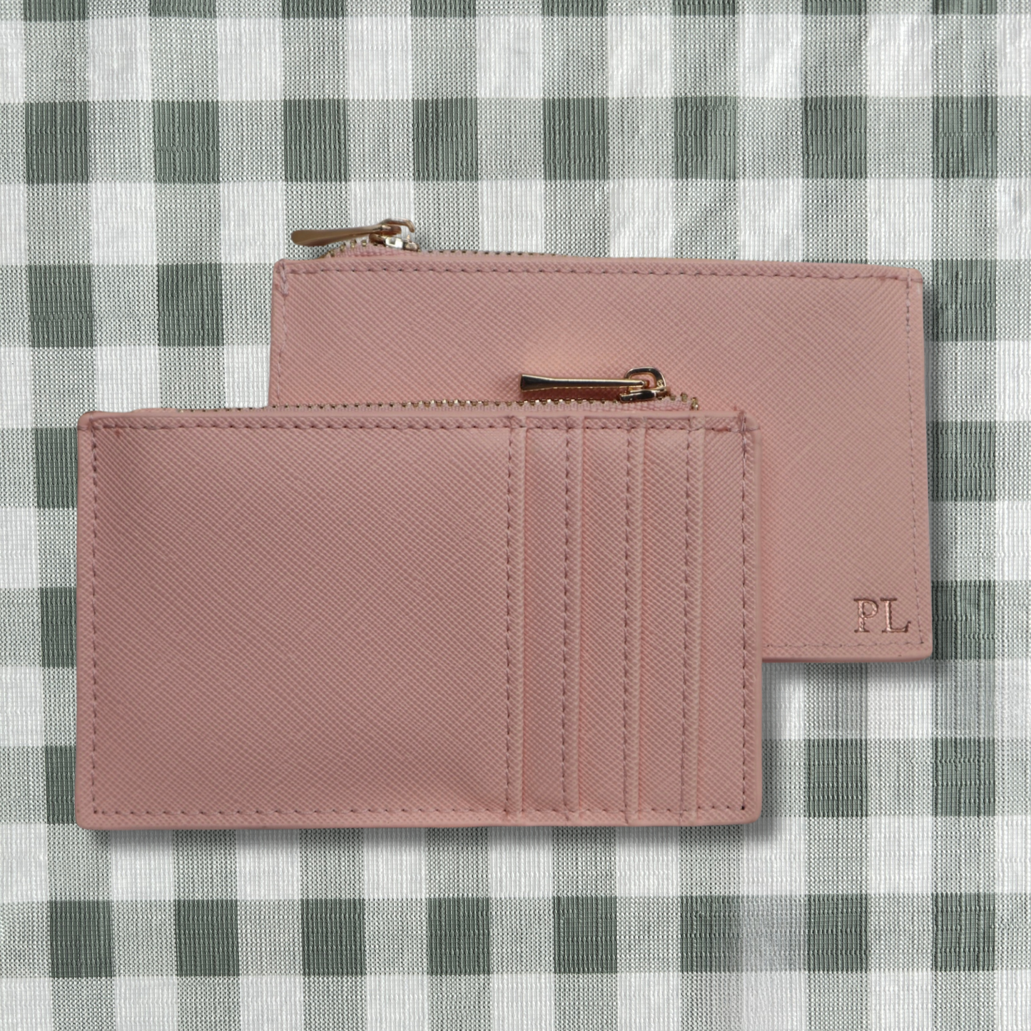 Personalised Vegan Leather Zip Cardholder