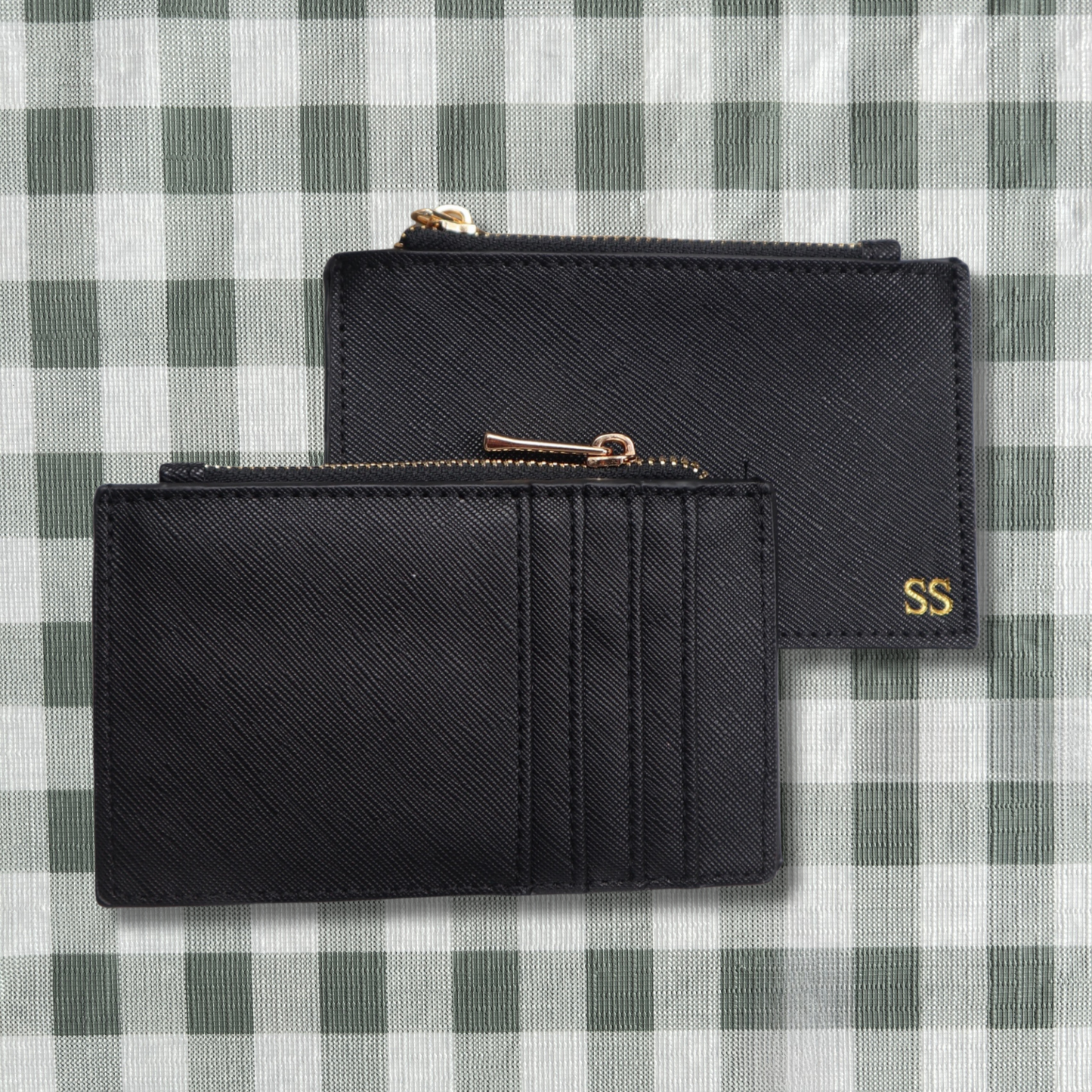 Personalised Vegan Leather Zip Cardholder