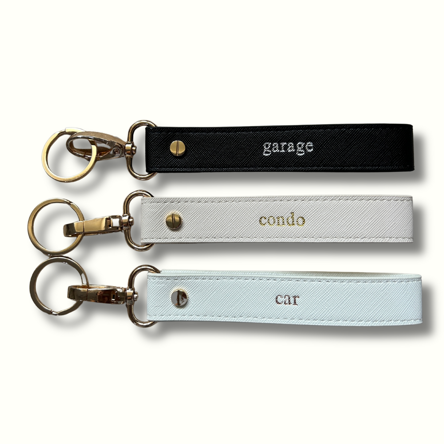 Personalised Vegan Leather Wristlet Keychain