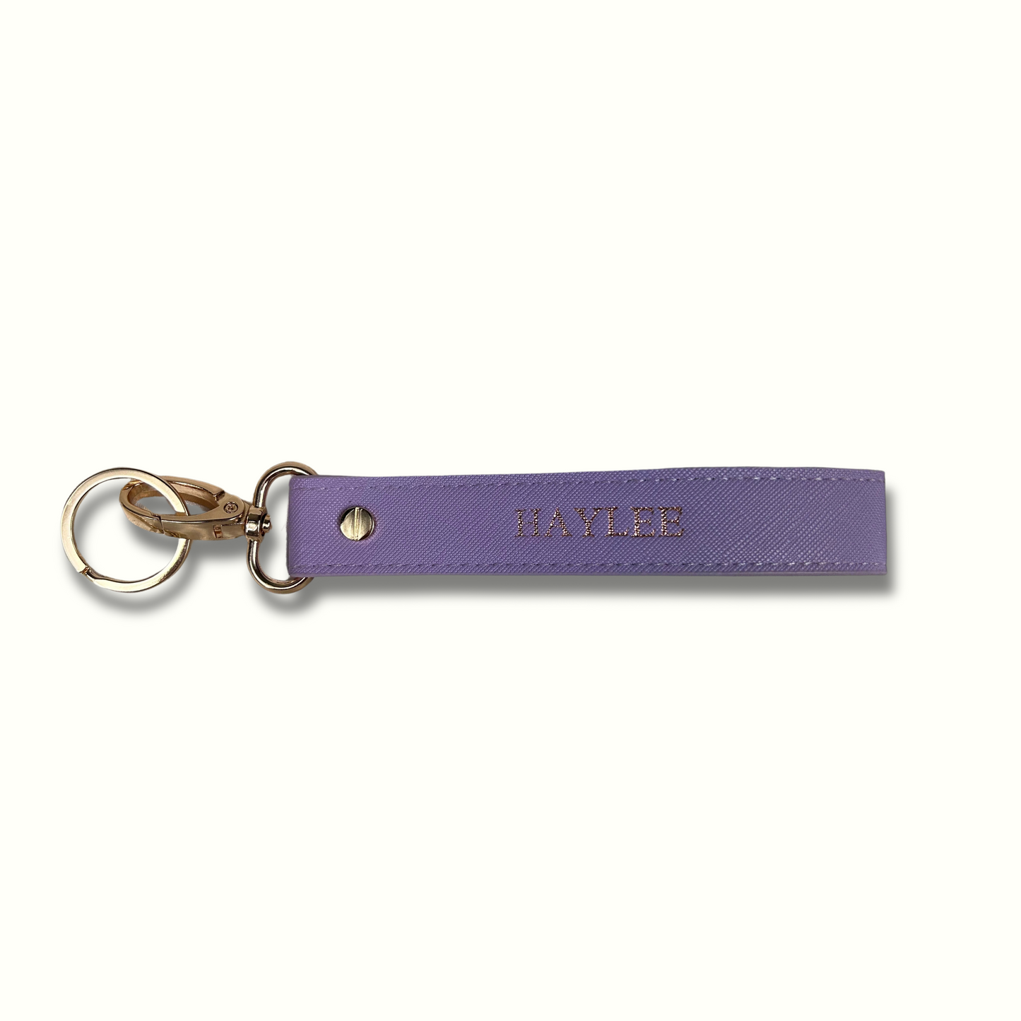 Personalised Vegan Leather Wristlet Keychain