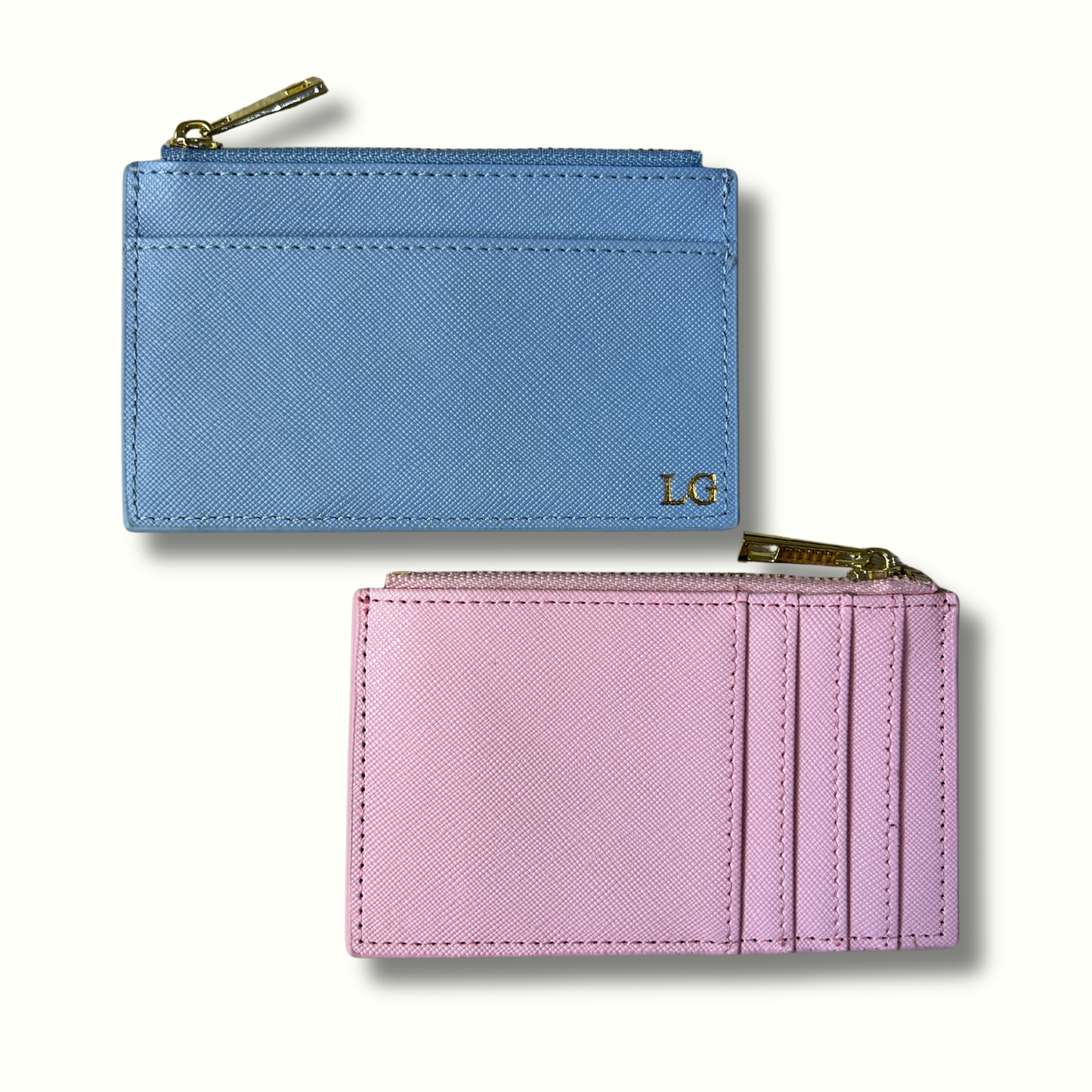 Personalised Vegan Leather Zip Cardholder