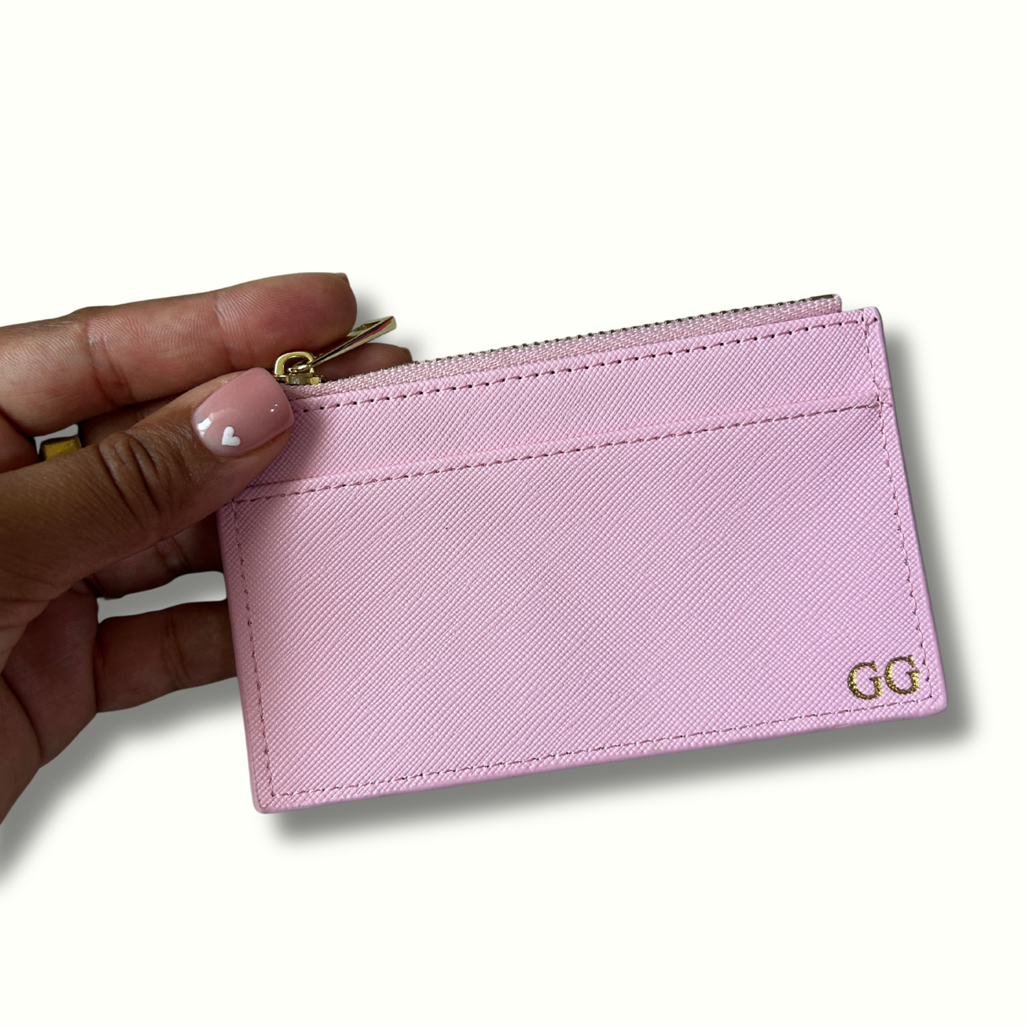 Personalised Vegan Leather Zip Cardholder