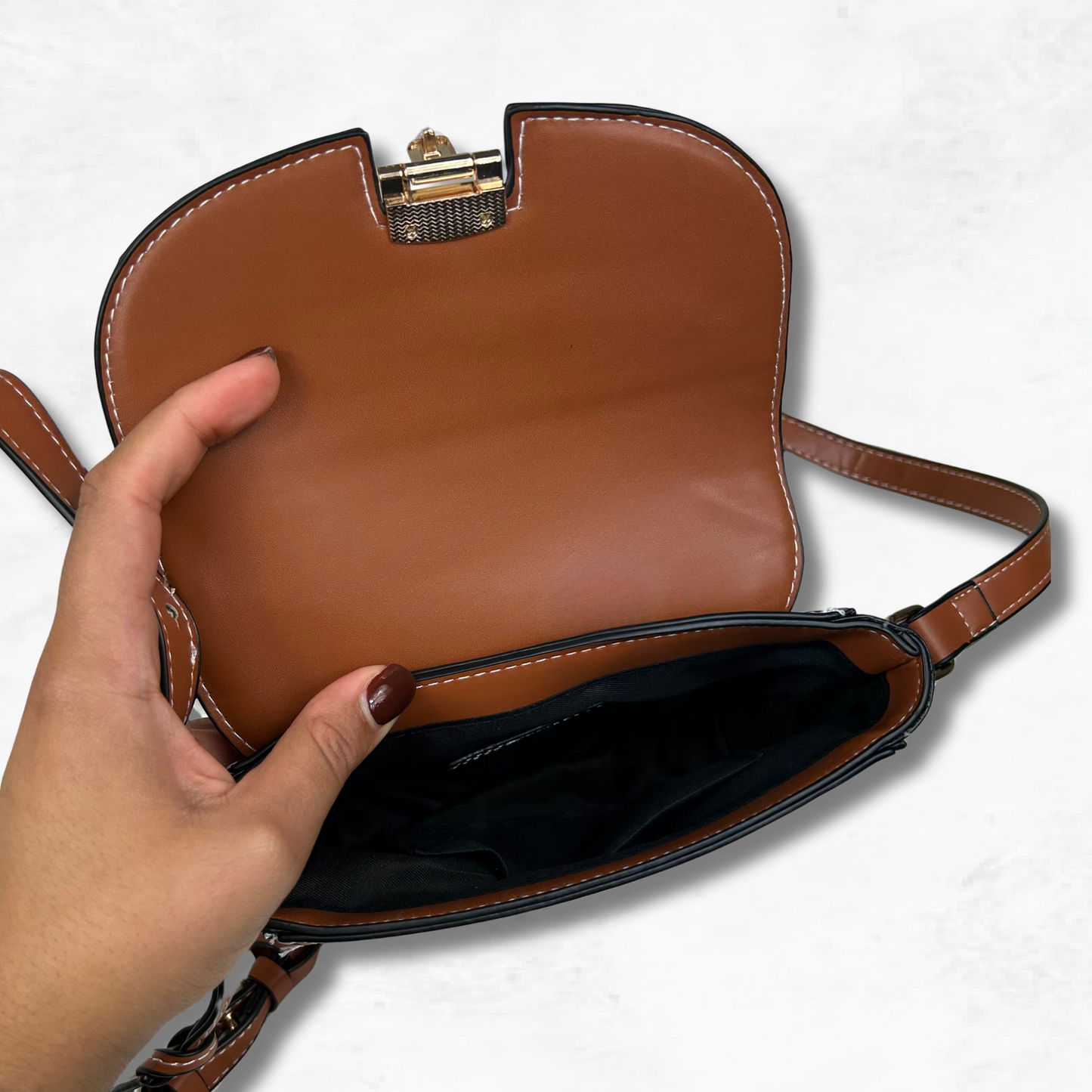 Personalised Vegan Leather Canvas Crossbody Bag