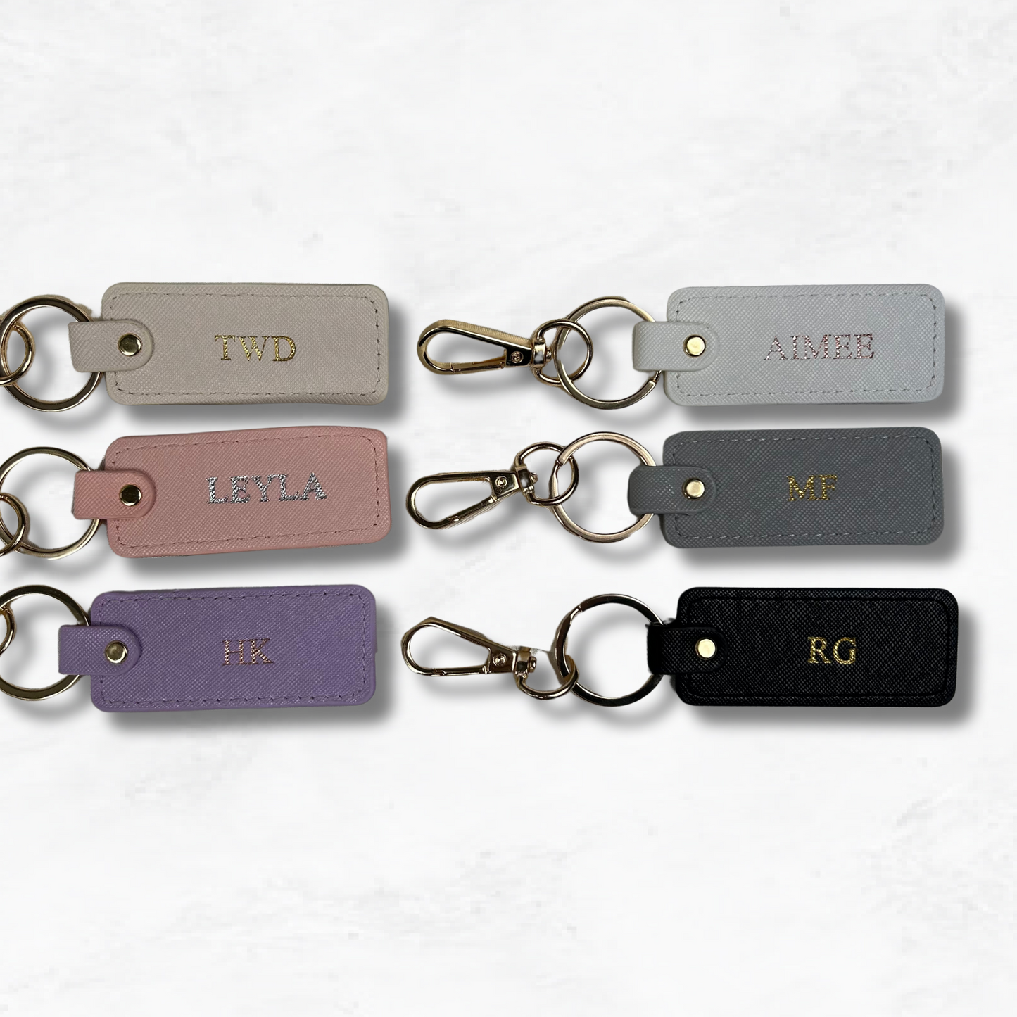 Personalised Vegan Leather Keychain