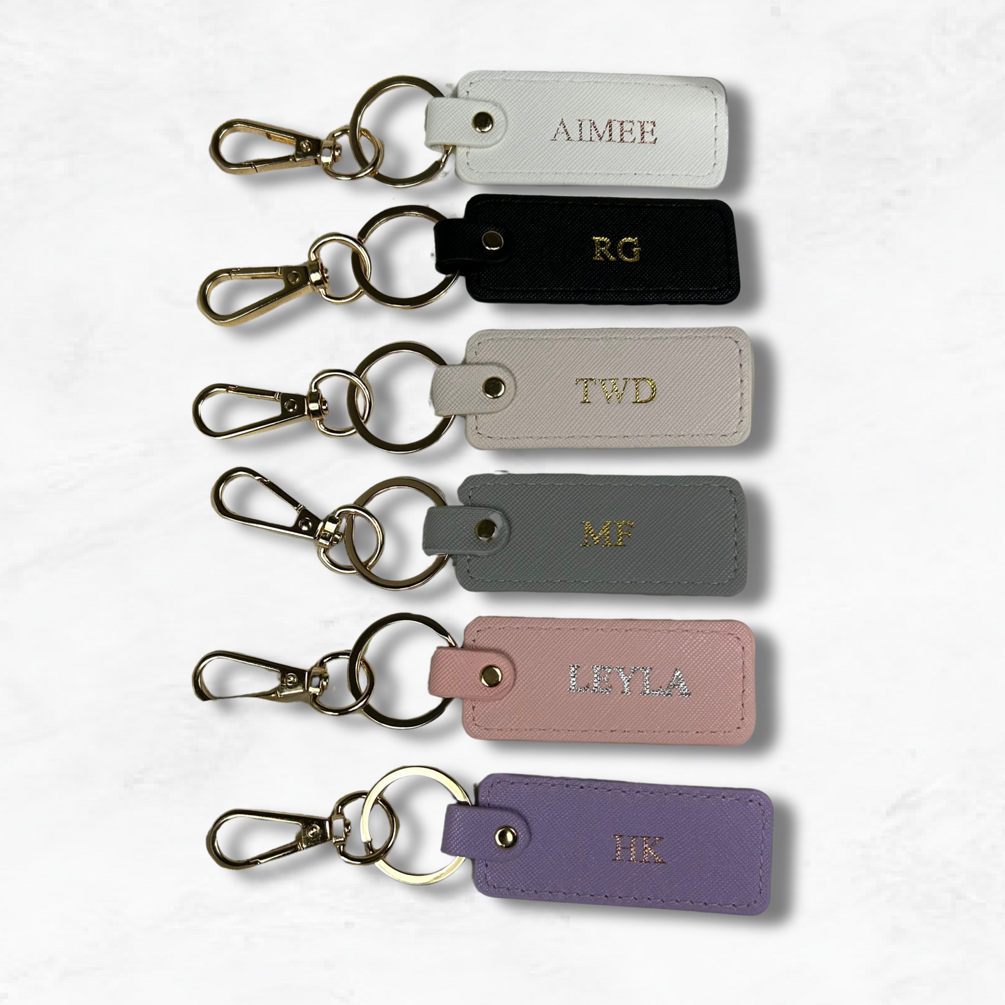 Personalised Vegan Leather Keychain