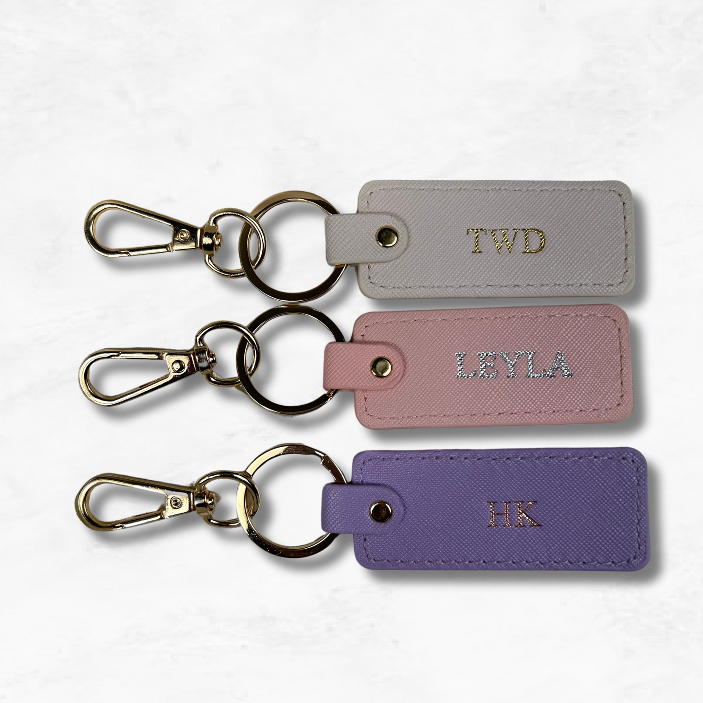 Personalised Vegan Leather Keychain