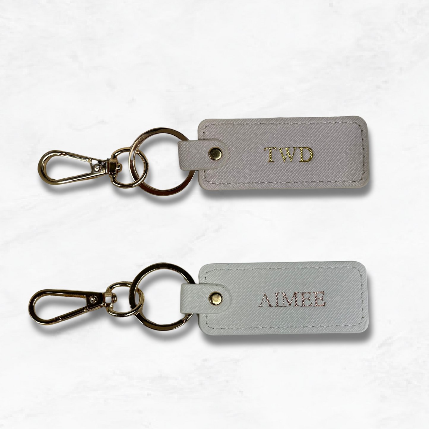 Personalised Vegan Leather Keychain