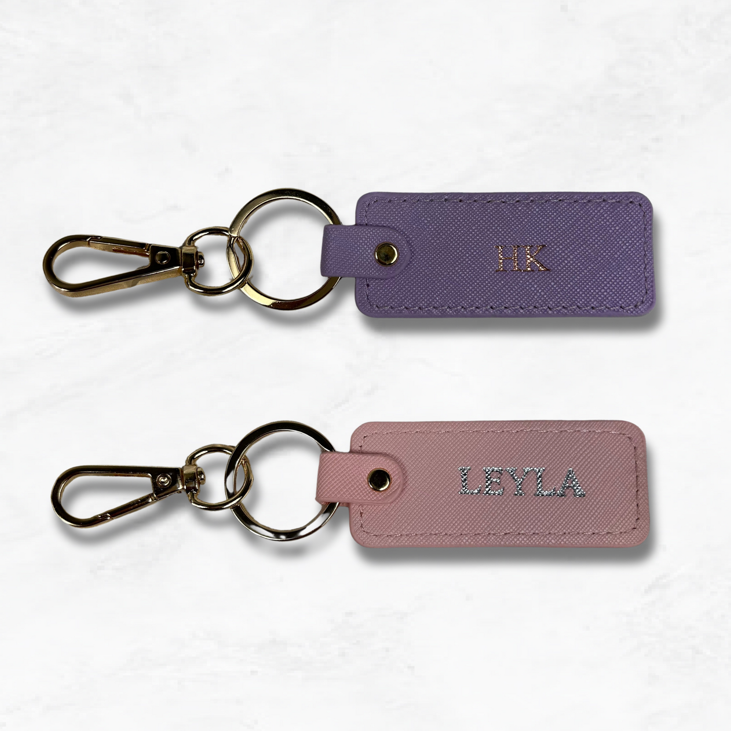Personalised Vegan Leather Keychain
