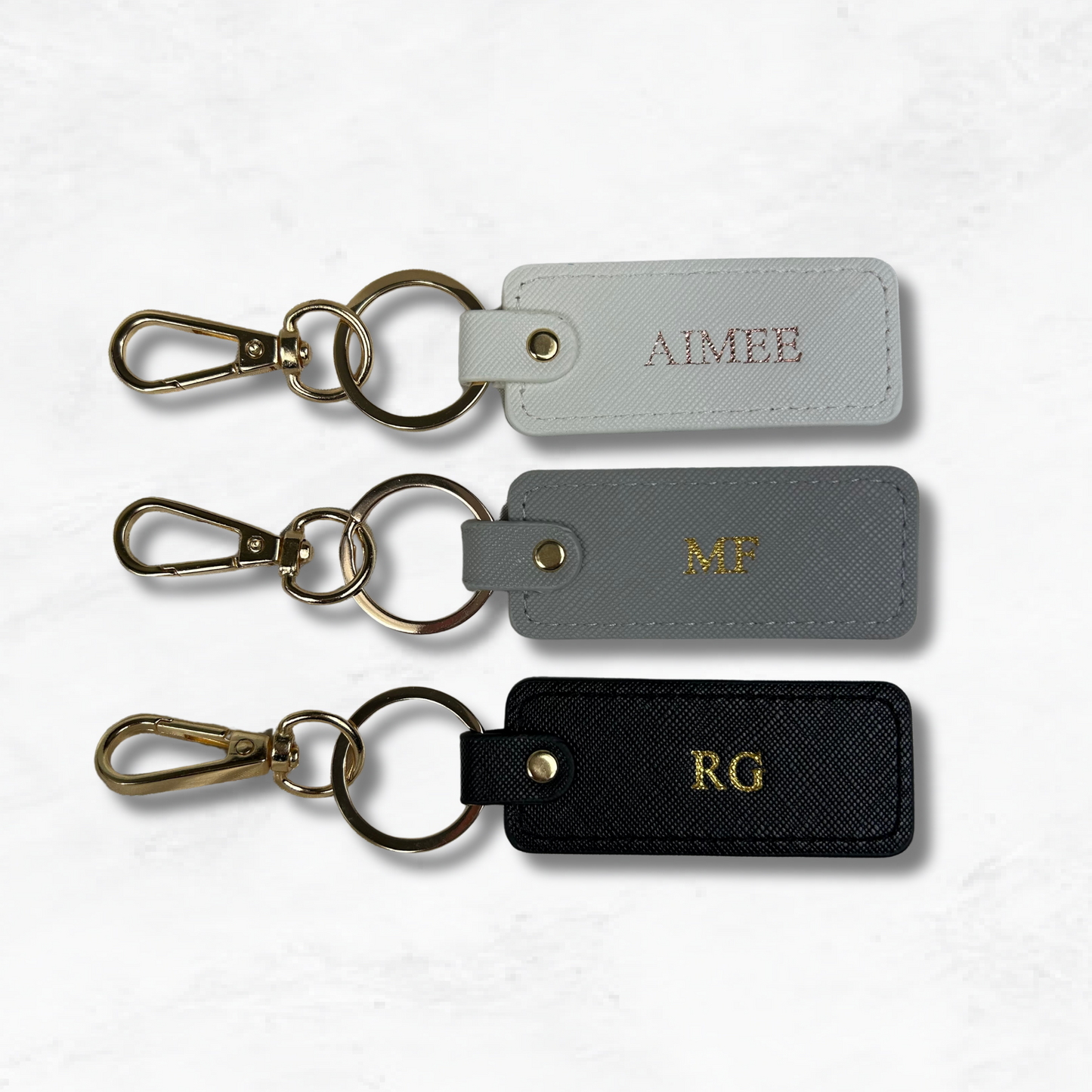 Personalised Vegan Leather Keychain